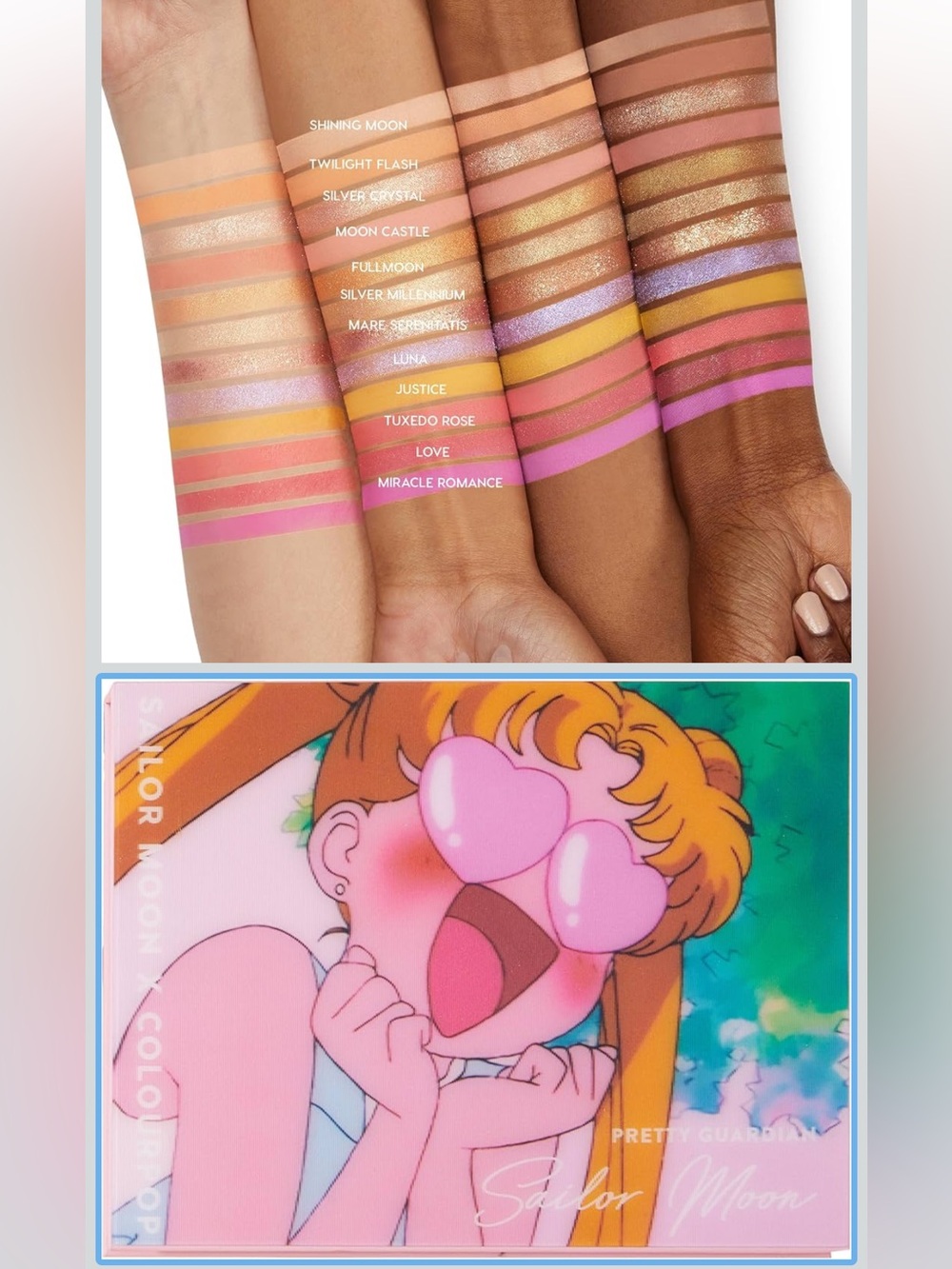 Sailor Moon x ColorPop Eyeshadow Palette — Pink & Gold Mix